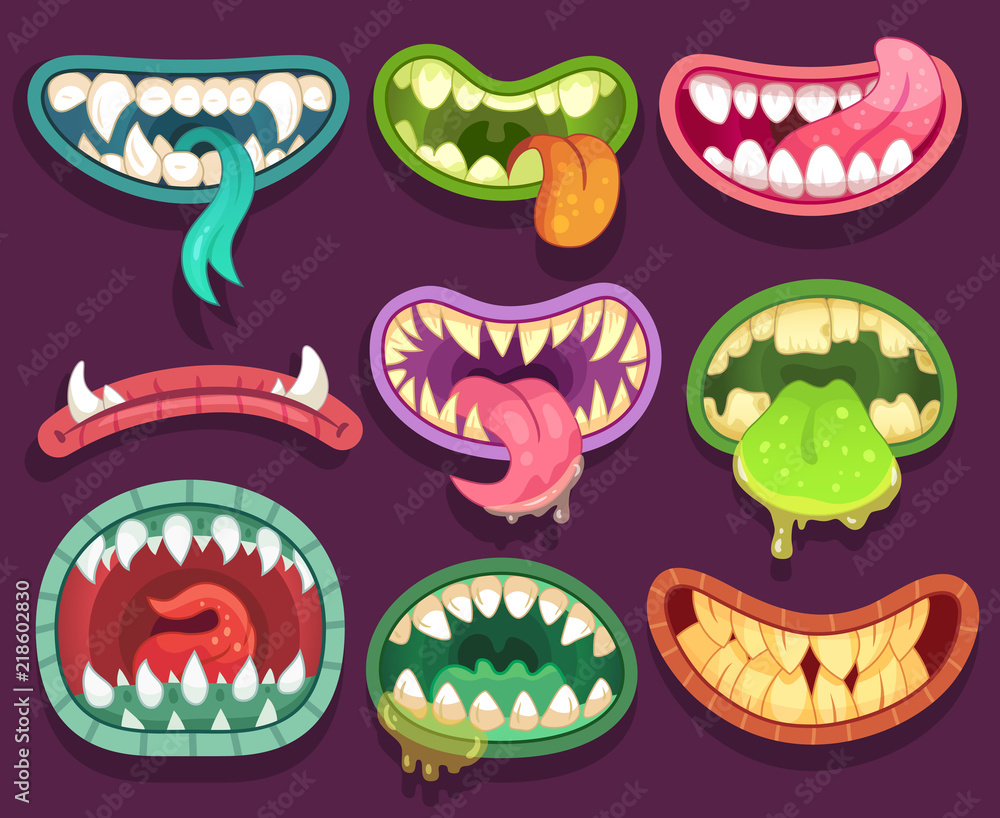 monster teeth clipart