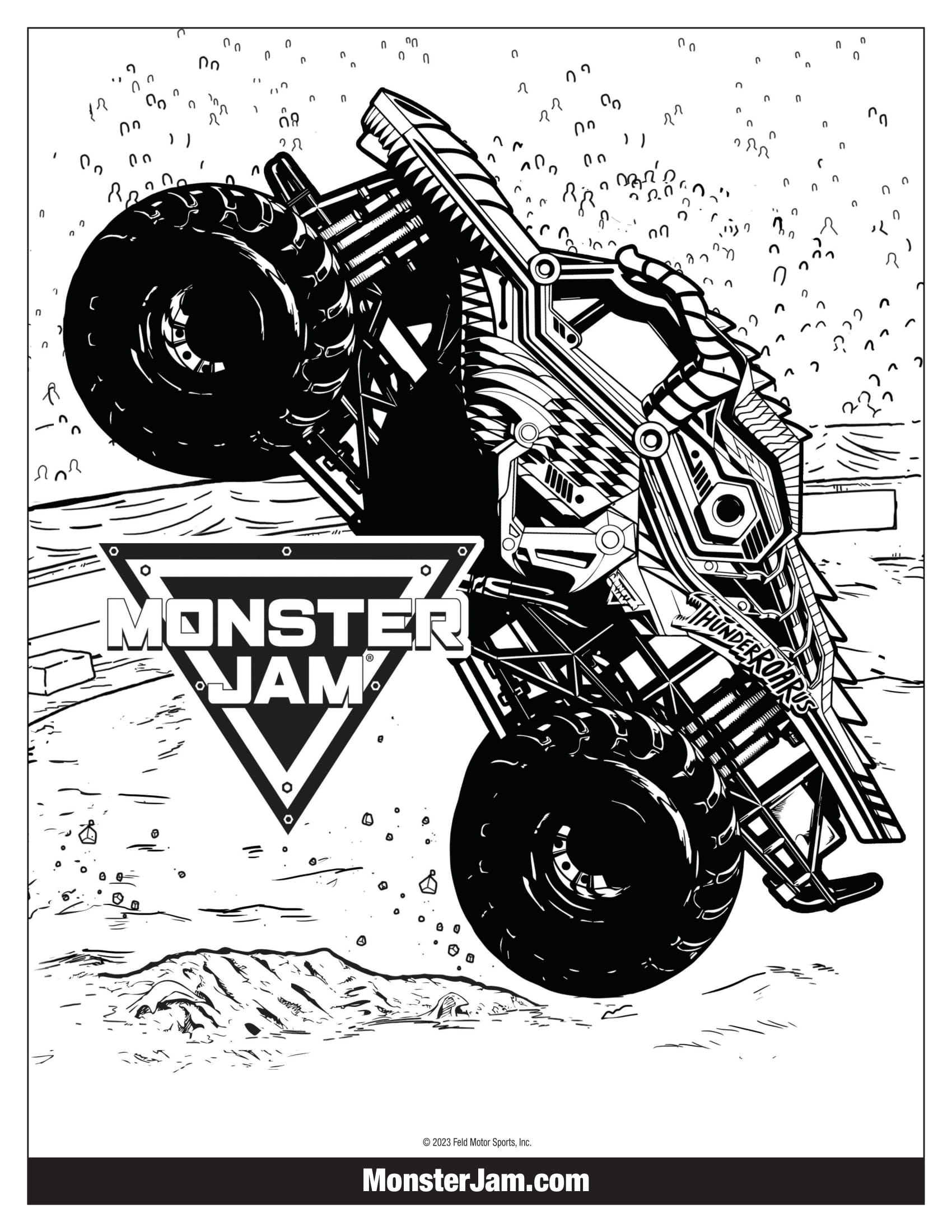 monster truck coloring sheet
