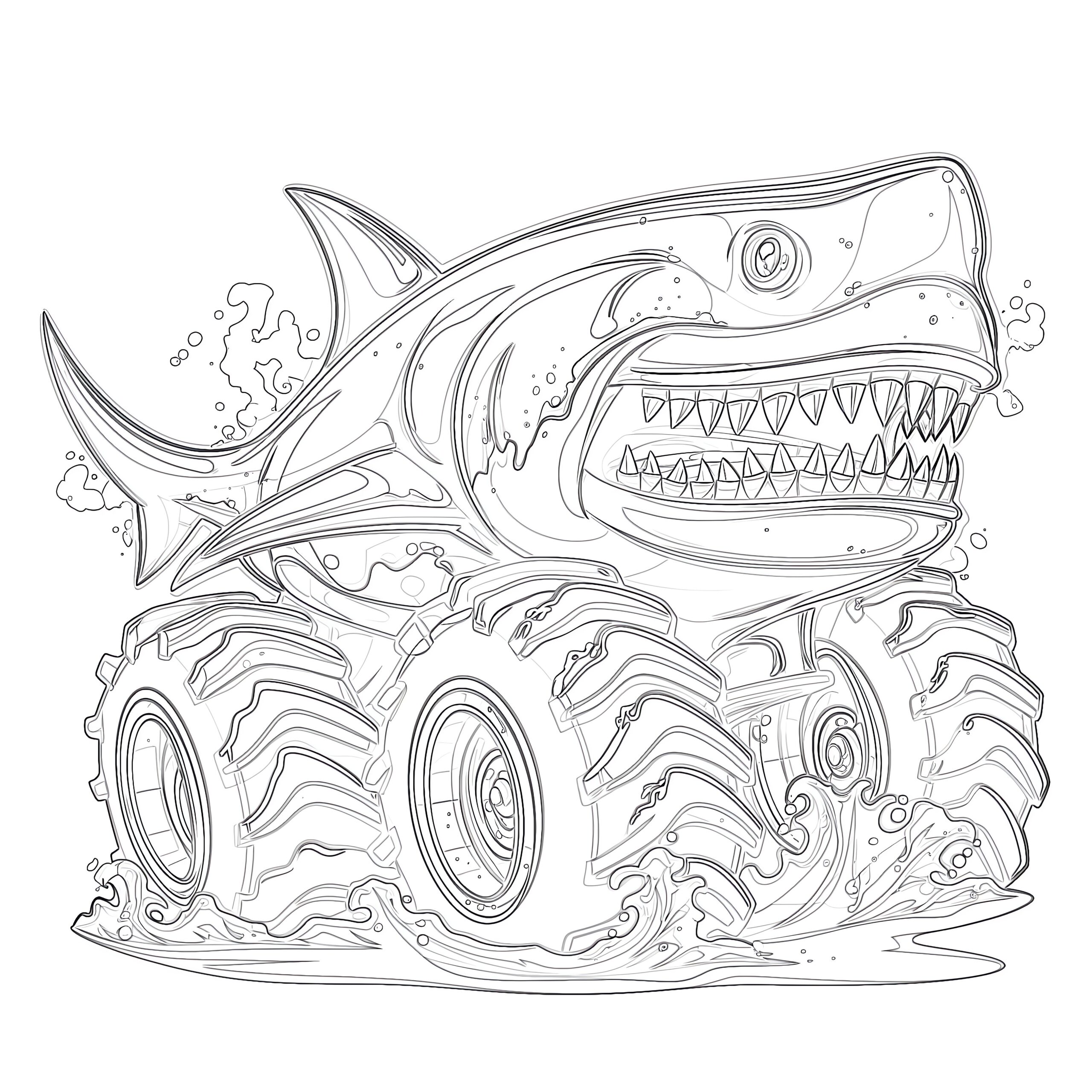 monster truck coloring sheet