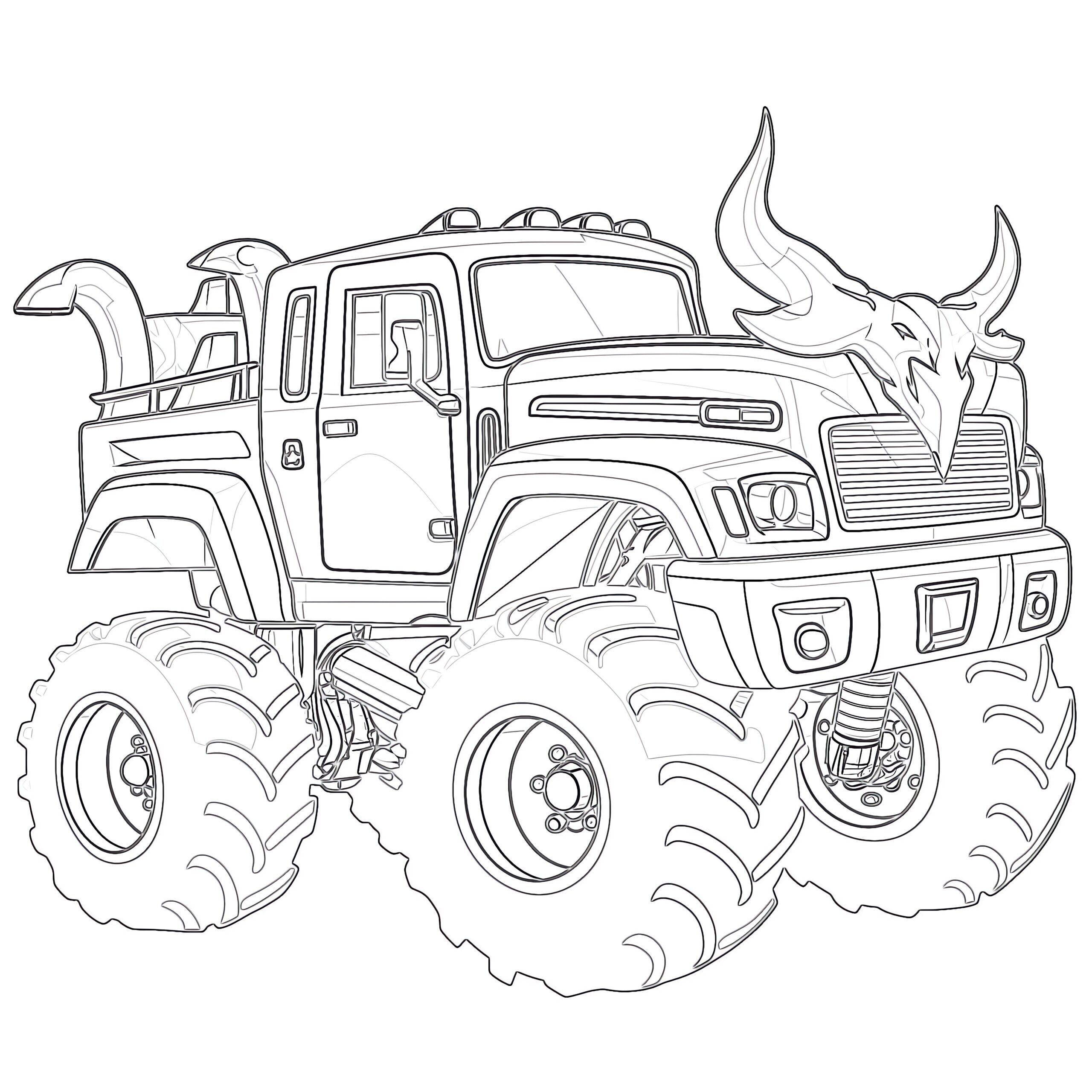monster truck pictures to color