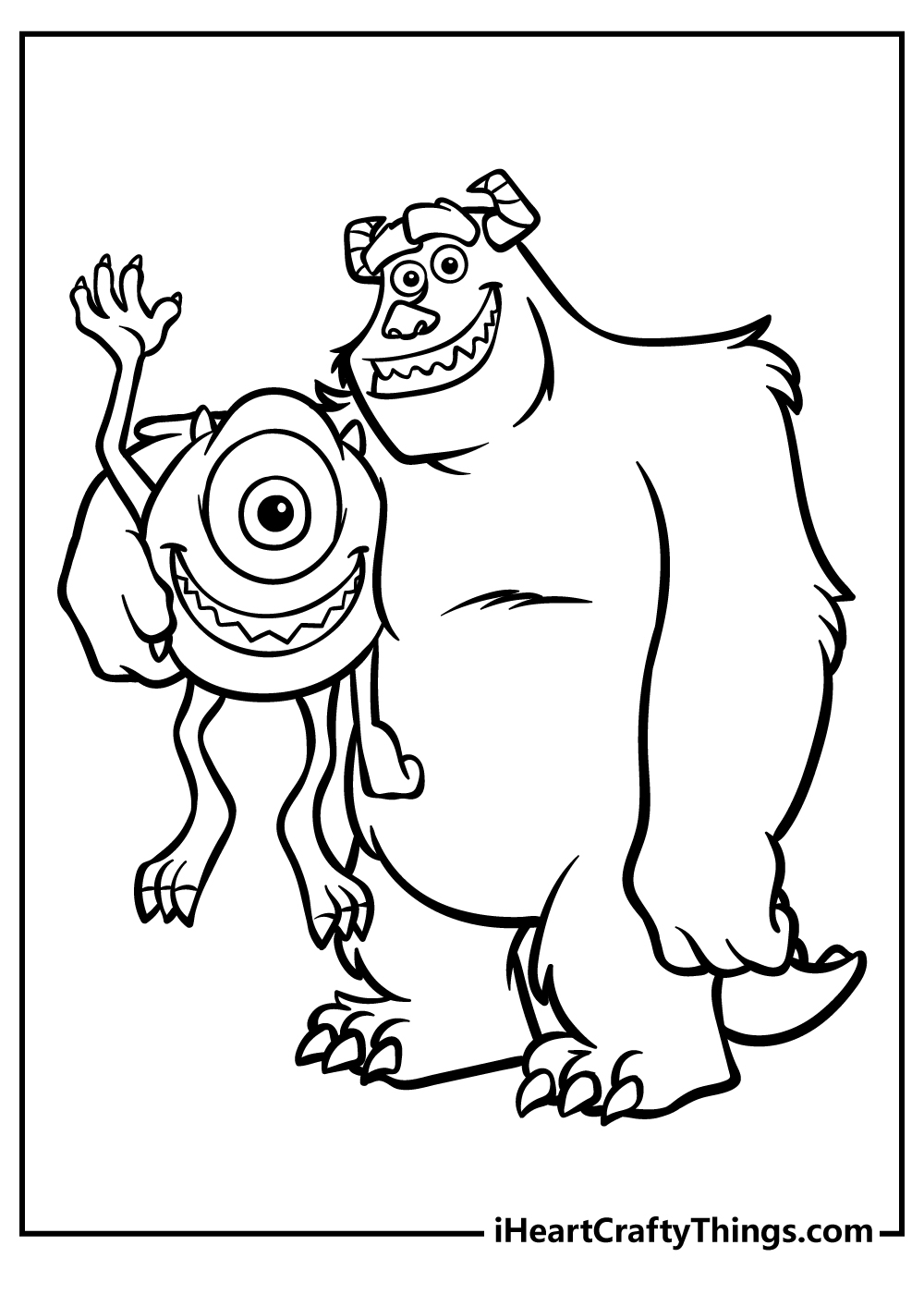 monsters inc printable coloring pages