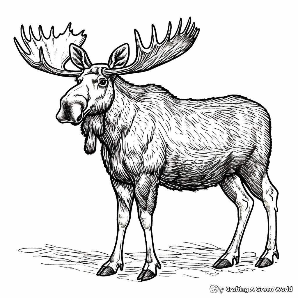 moose pictures to color