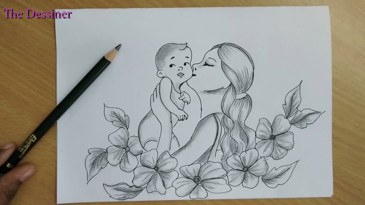 mother and child drawing