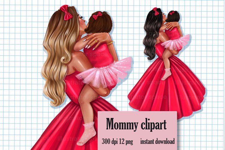 mother daughter cliparts