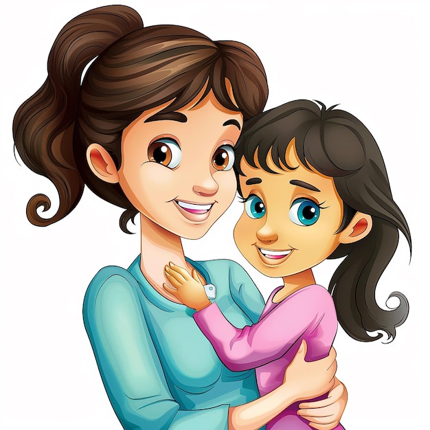 mother daughter cliparts
