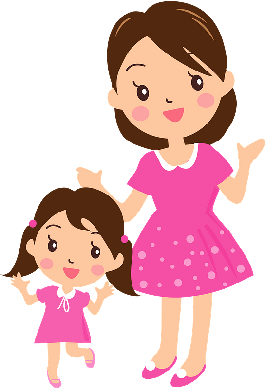 mother daughter cliparts