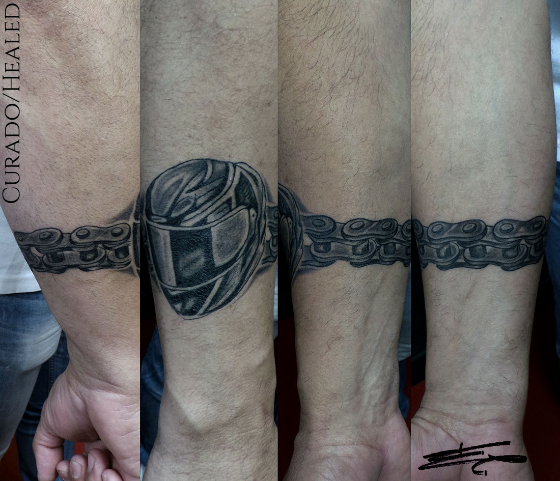 motorcycle chain tattoos