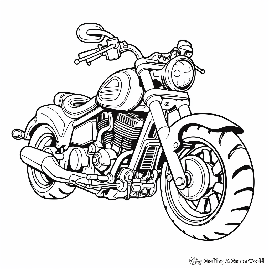 Motorcycle Coloring Pages - Free &amp; Printable!