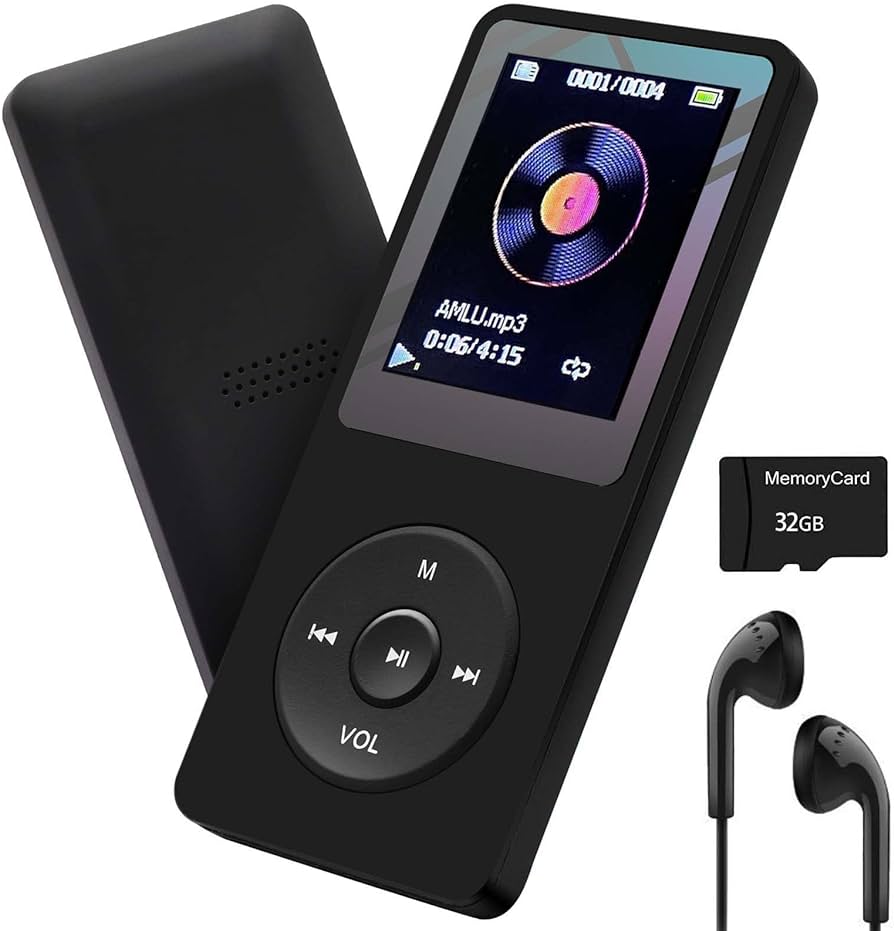 MP3 Player 32GB with Earphones Portable HiFi Lossless Sound MP3 ...