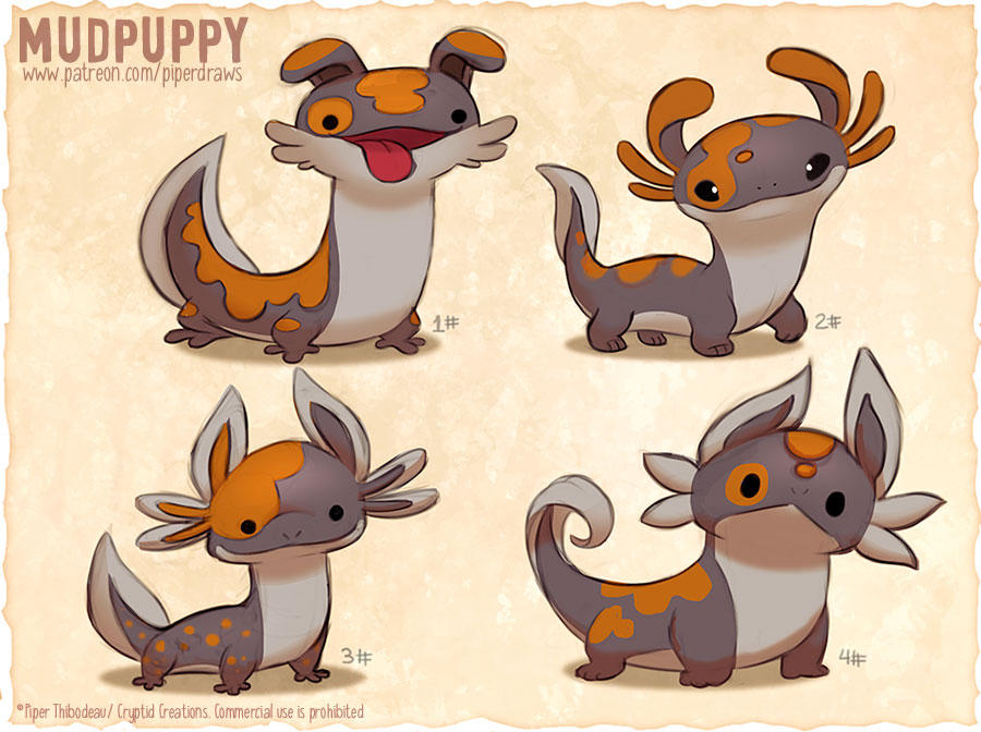 mudpuppy cliparts