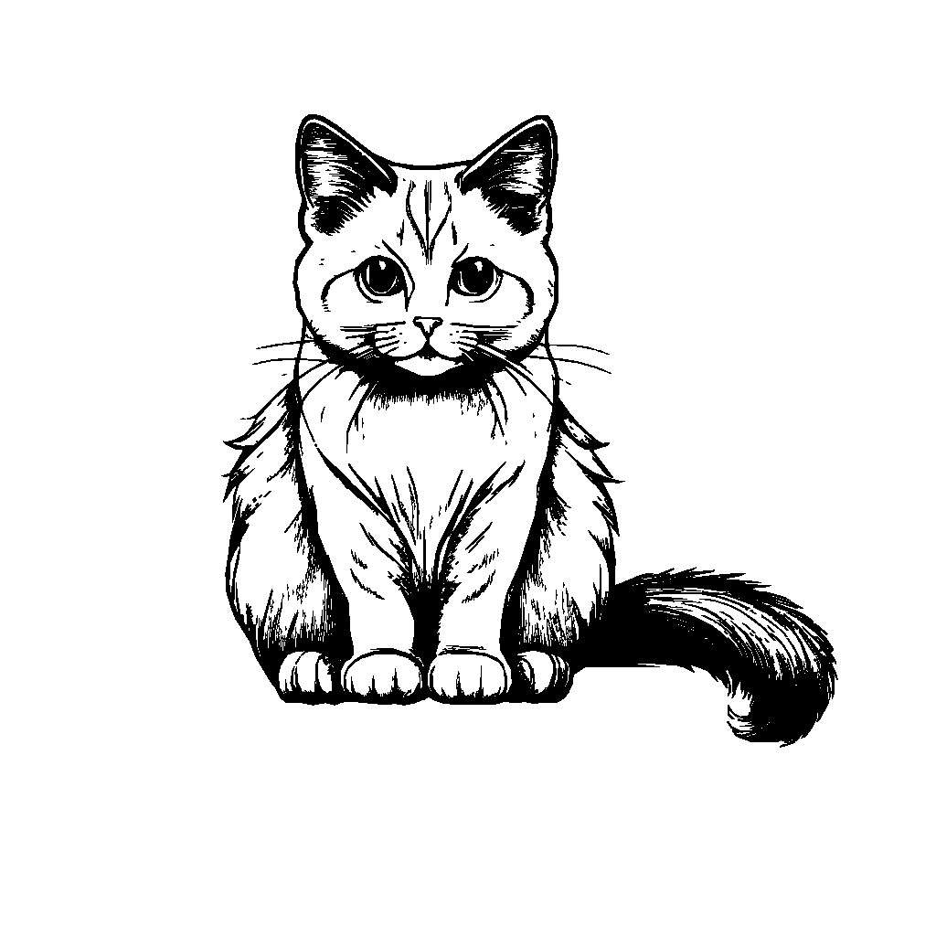Free Munchkin Cat Clipart Vector SVG - K40 Laser Cutter