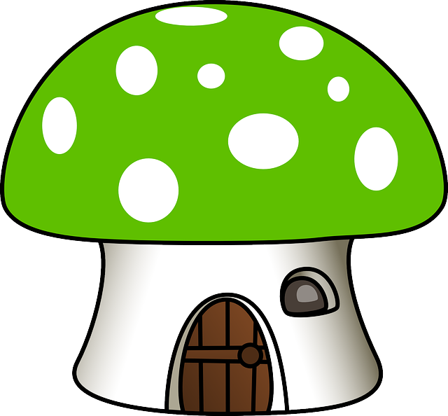 mushroom home cliparts