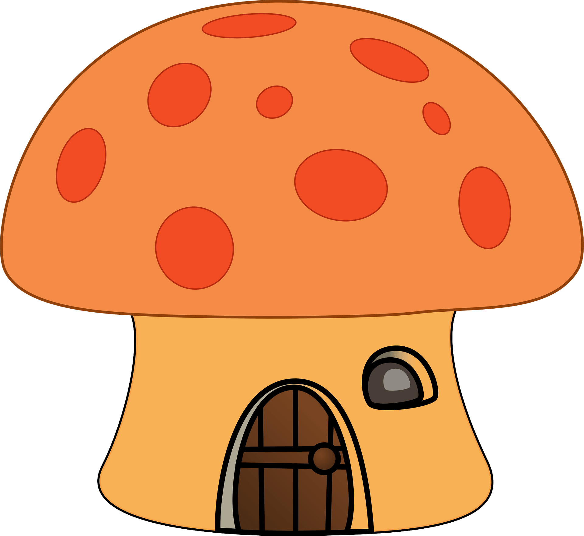 mushroom home cliparts