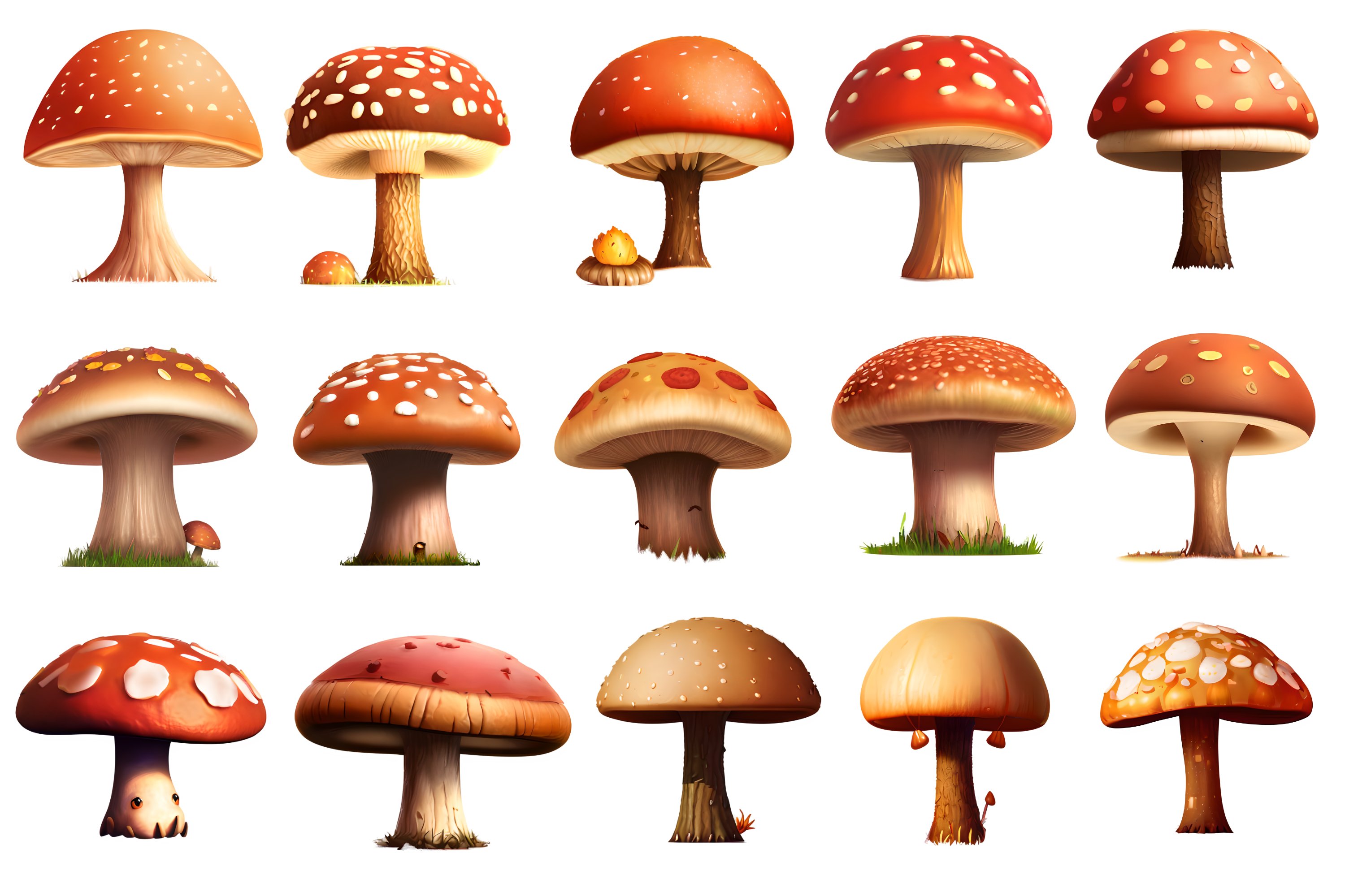 Autumn mushrooms clipart / Autumn mushrooms illustrations