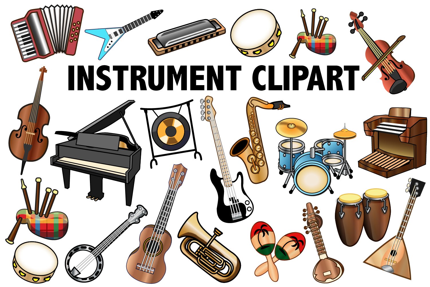 music instruments clipart