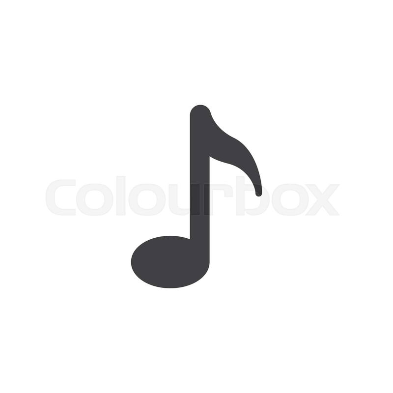 Music note vector icon. filled flat sign for mobile concept ...