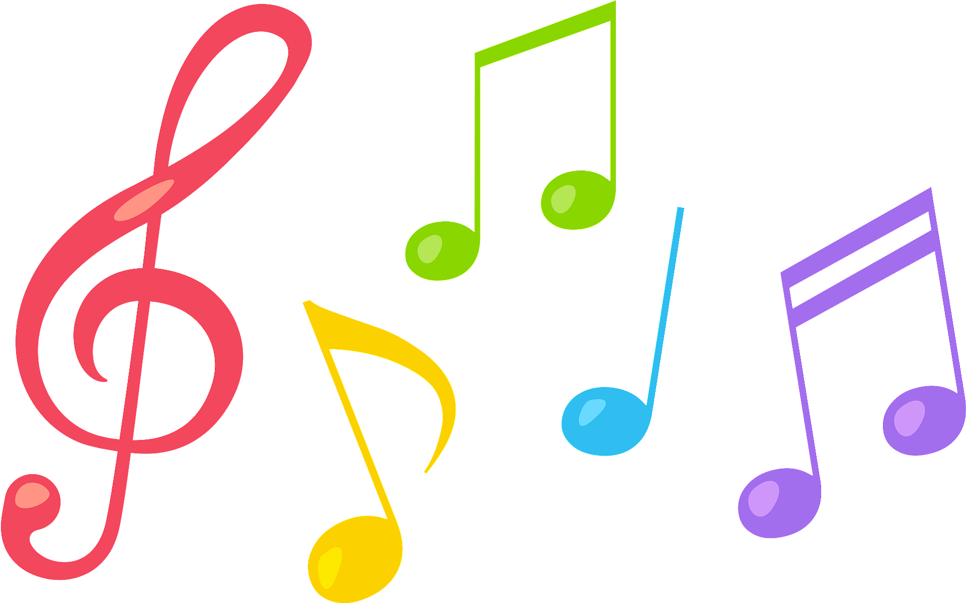 Musical notes colorful - Free vector clipart images on clipart library.com