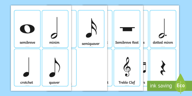 Music Notes Images | Music Notes Cards (Lehrer gemacht)