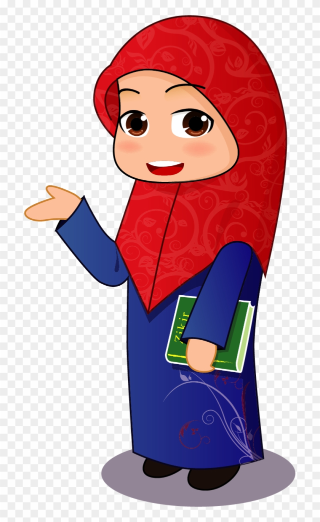 Free: Muslim Islam Hijab Clip Art - Muslim Girl Cartoon - nohat.cc