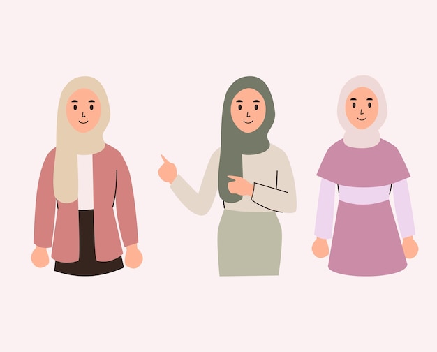 Premium Vector | Muslim Woman clipart