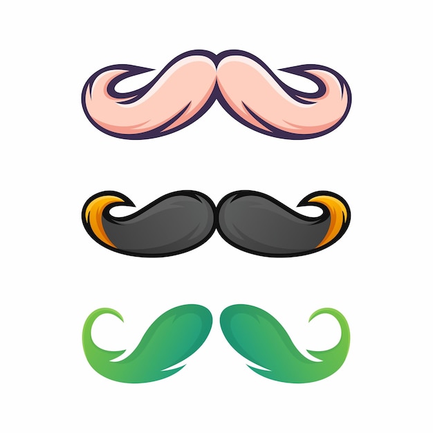 mustache cliparts colorful 2024