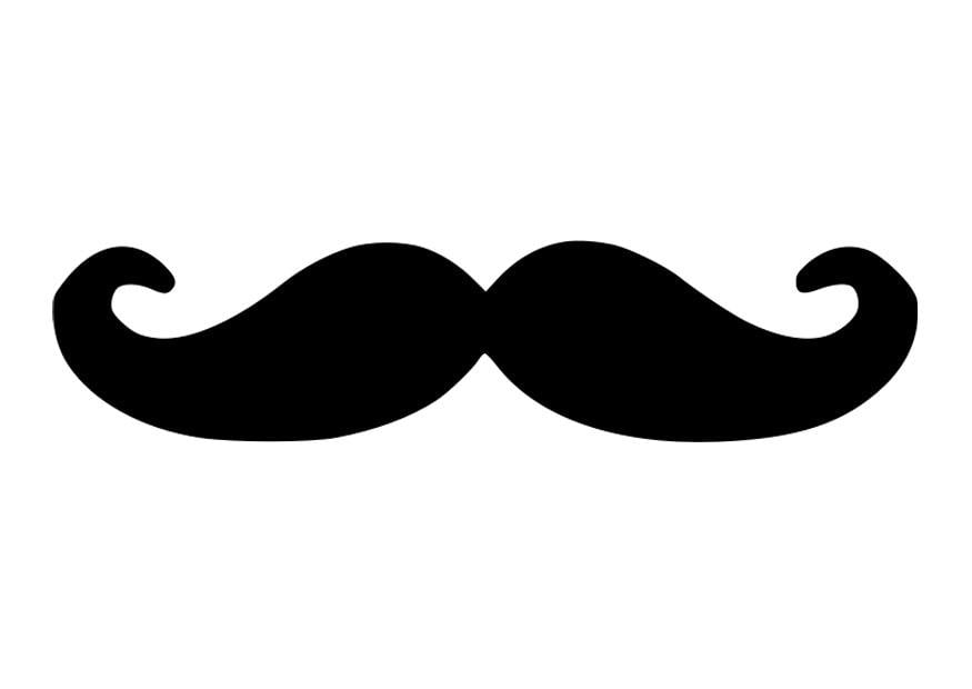 mustache coloring page