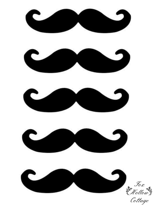 mustache printables