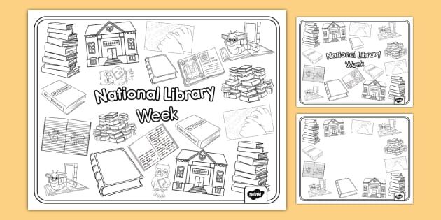 national library week coloring pages