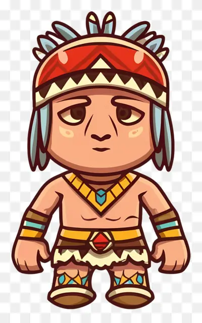 Native American Clothing - Tribal Cartoon Character Illustration ...