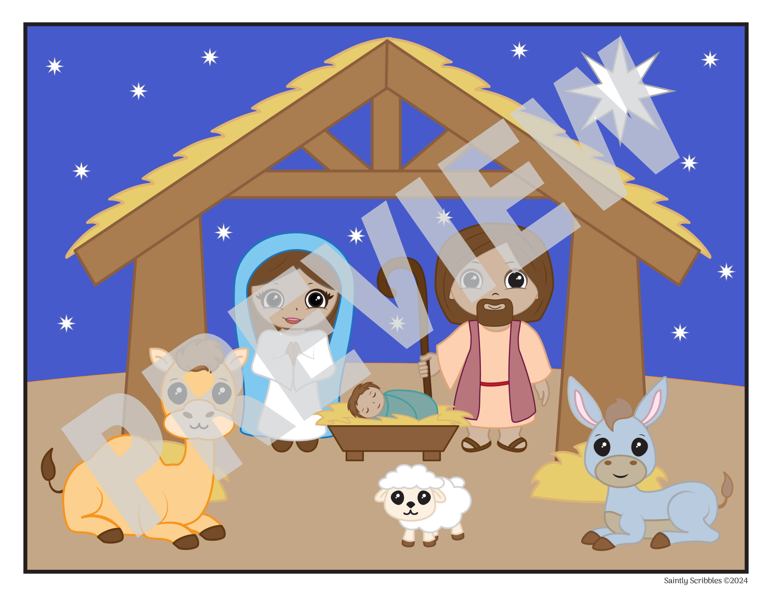 The Birth of Jesus-Nativity Coloring Pages &amp; Poster - Classful