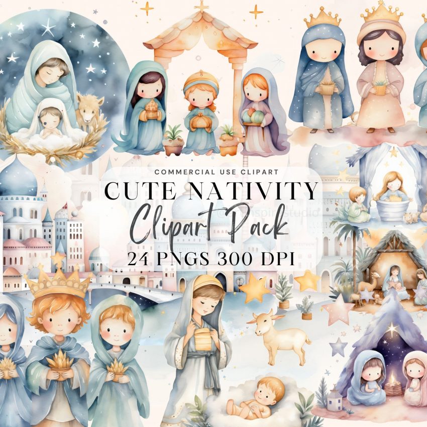 nativity cliparts 2024