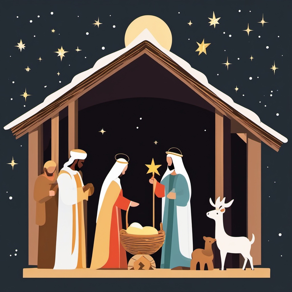 nativity scene clipart 2024