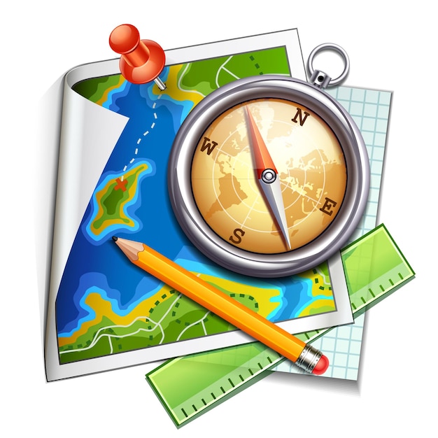 Premium Vector | Navigation vector illustration on white background