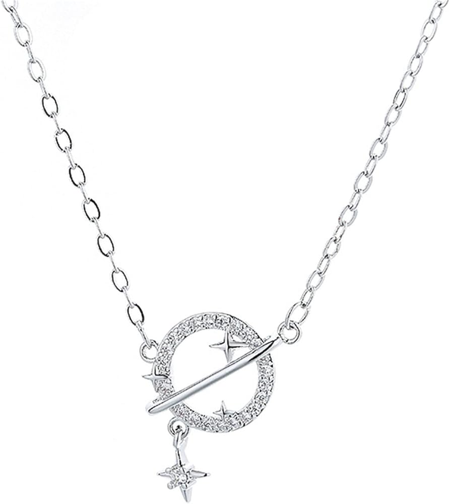 Amazon.com: KUAIOUU Necklaces Chain Trendy Planet-Shaped Necklaces ...