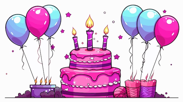 neon cake cliparts