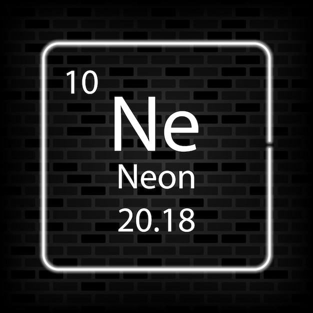 Neon-Neon-Symbol Chemisches Element des Periodensystems ...