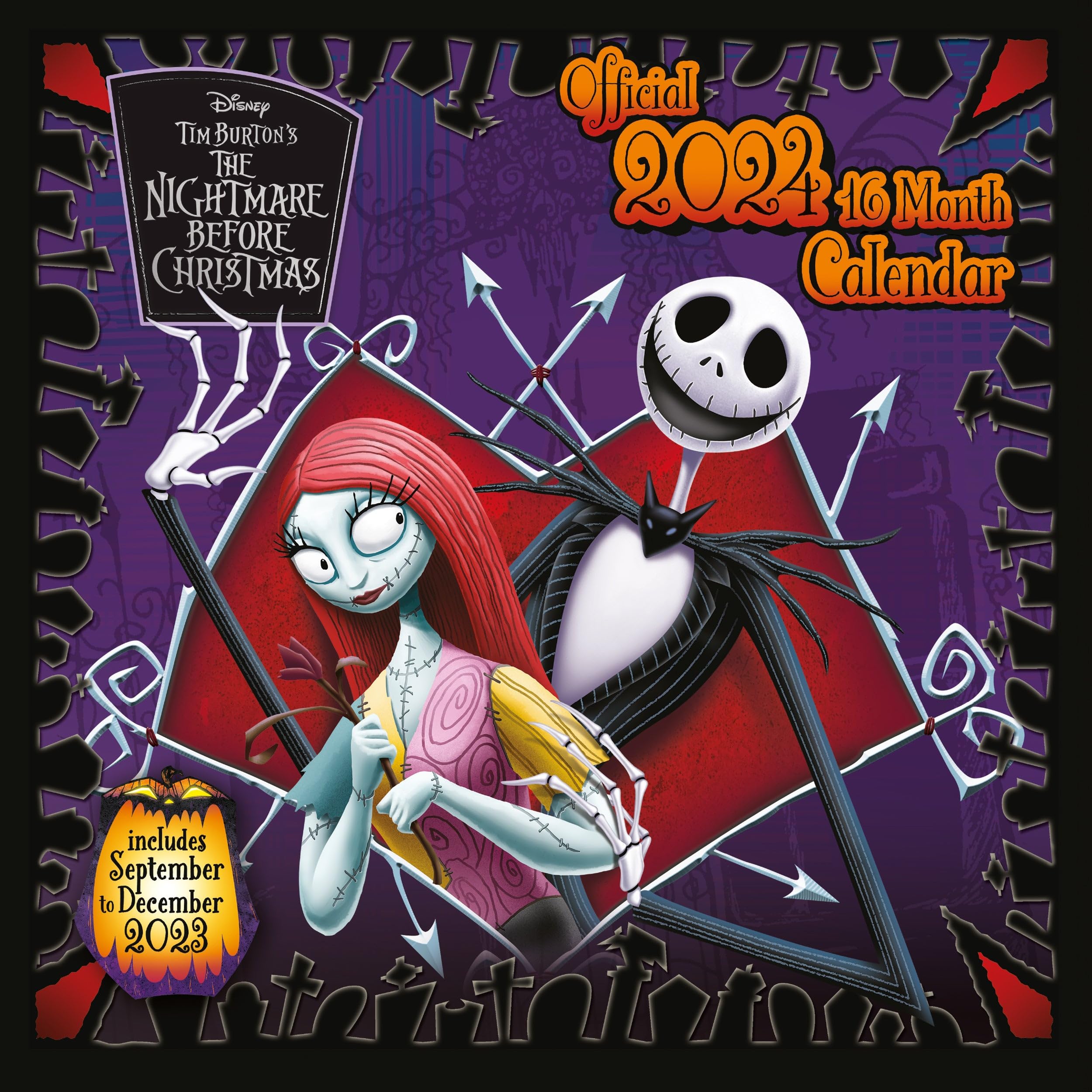 Disney Nightmare Before Christmas Kalender 2024 - Ein Monat je Seite 30cm x  30cm Offizielles Lizenzprodukt : Amazon.de: Bürobedarf &amp; Schreibwaren