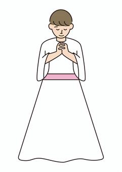 Free Vectors | Angel without wings and hoops in praying pose