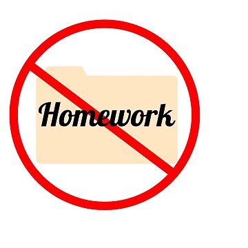 no homework clipart