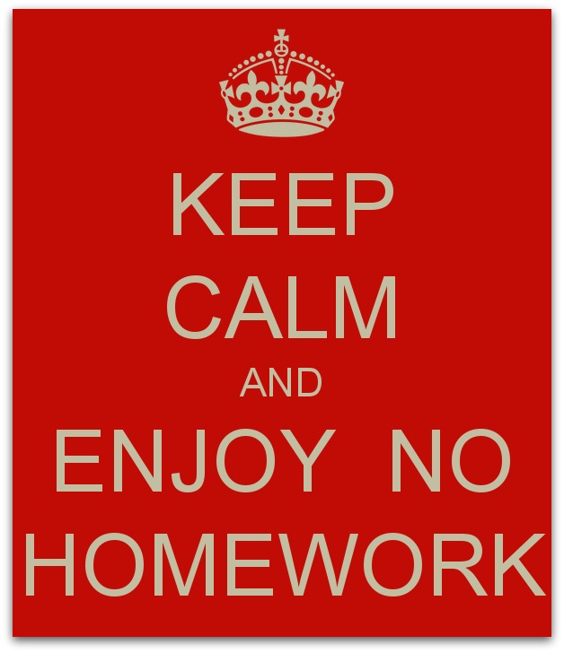 NO HOMEWORK! | Journal