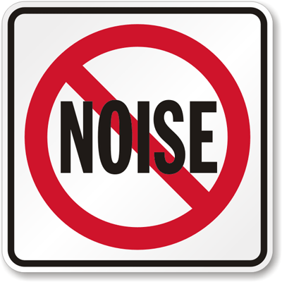 No Noise Sign (With Graphic), Warning Sign, SKU: K-6203