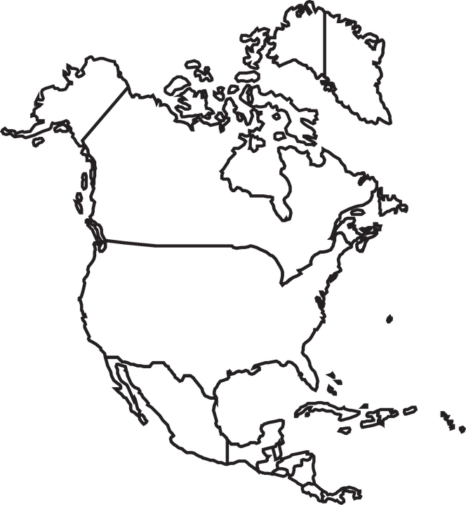 north america coloring page