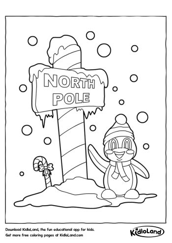 north pole coloring pages