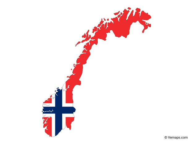 Vector Maps of Norway | Free Vector Maps