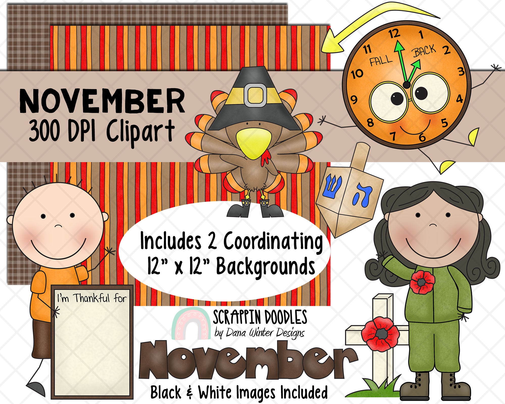 november calendar clipart