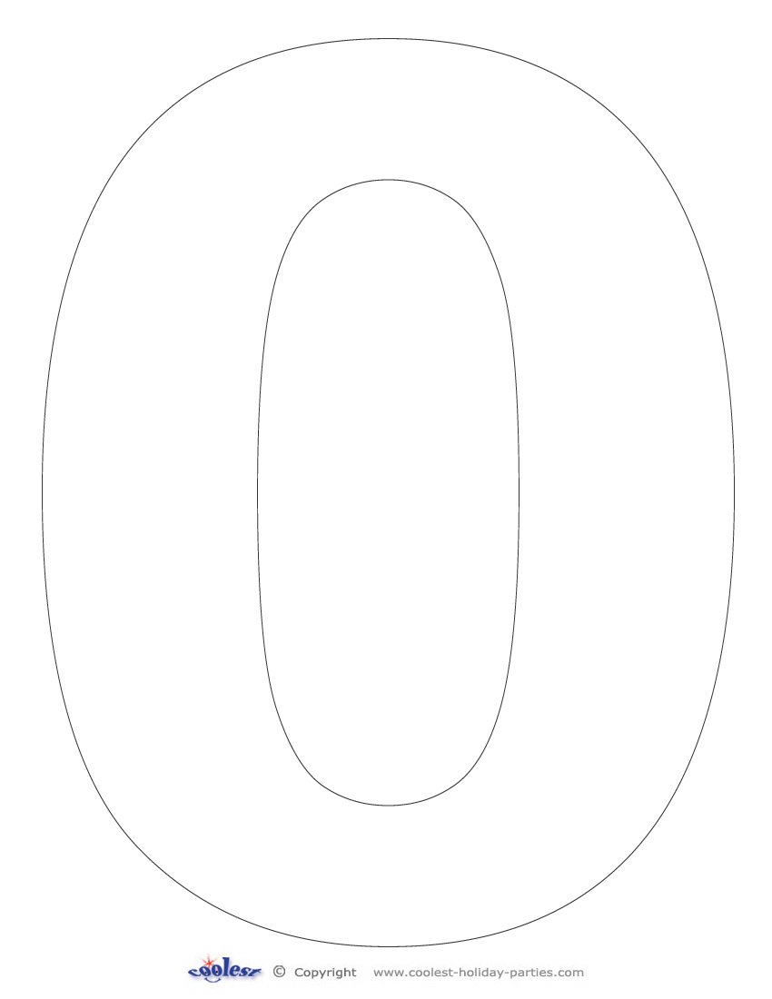 Printable Number 0 - Coolest Free Printables
