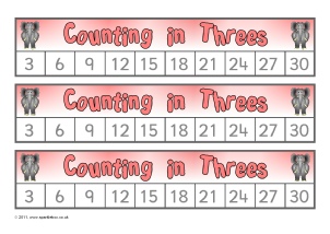 Counting in 3s Primary Teaching Resources and Printables - SparkleBox
