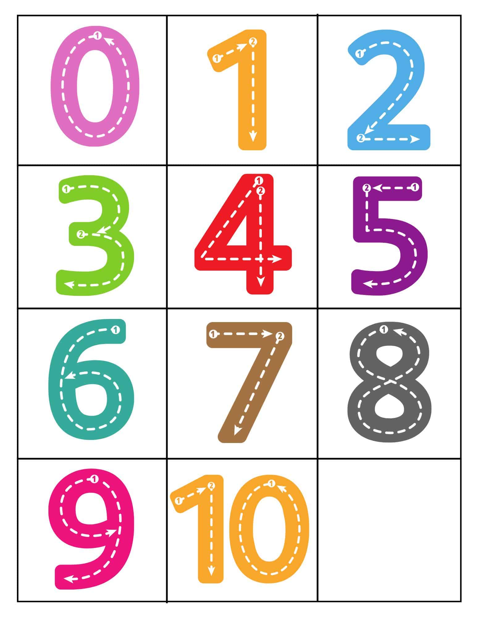 0-10 Printable Numbers (Free Templates In All Sizes)