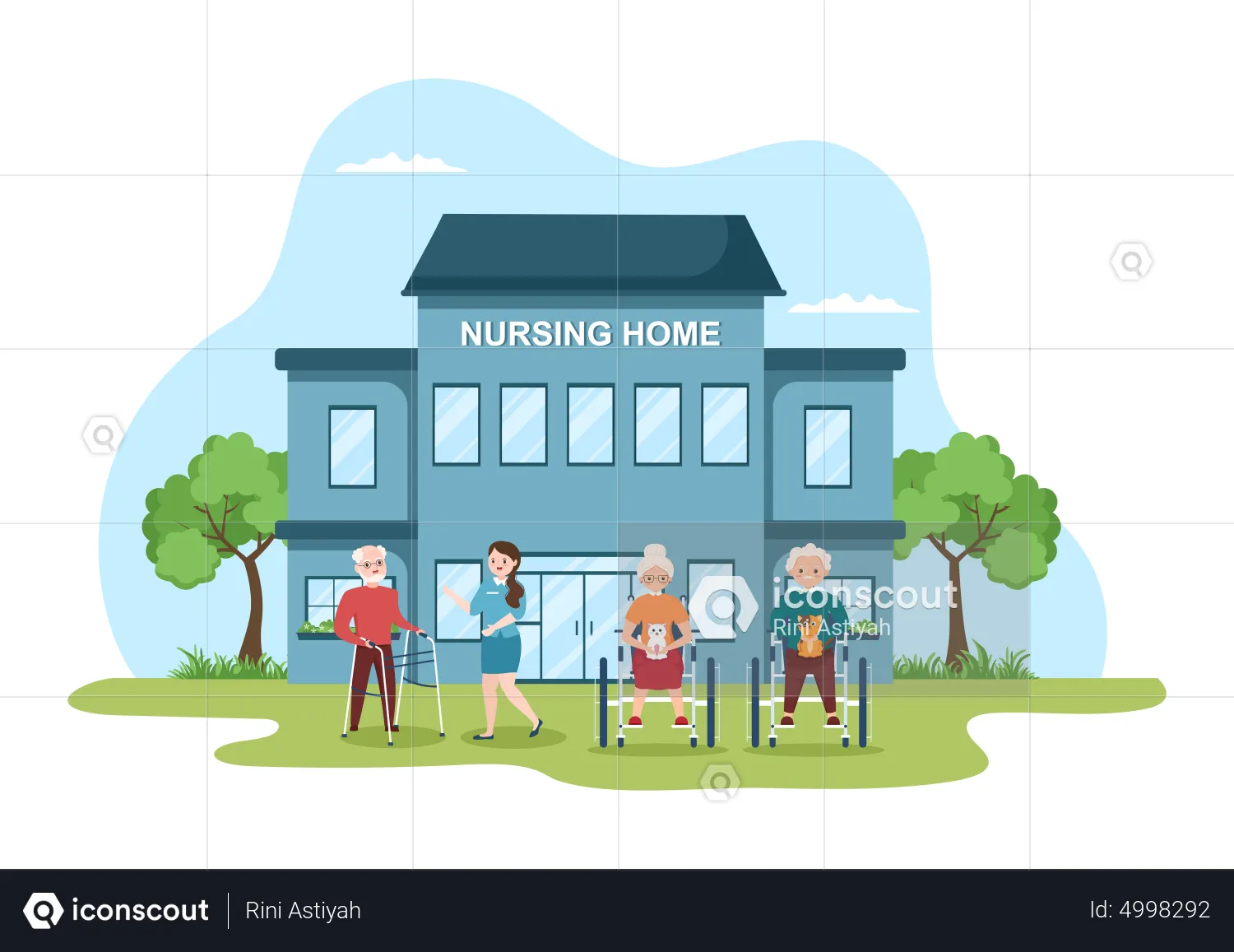nurse building cliparts