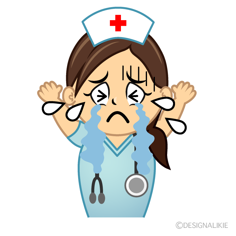 Free Crying Nurse Cartoon Character Clipart | Charatoon
